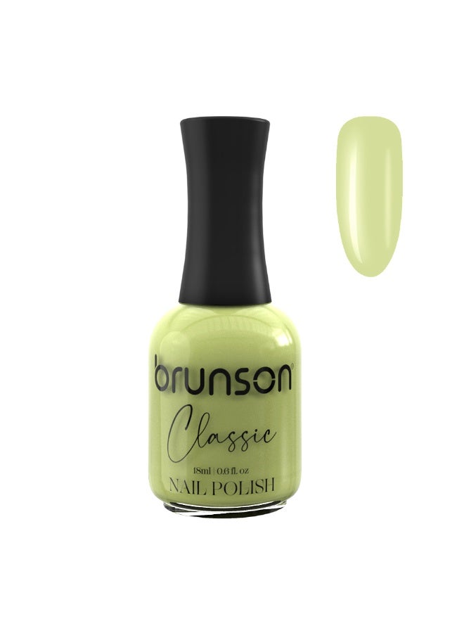 Brunson Classic Nail Polish 18ml Fast Dry Nail Lacquer Nail Harderner Normal Polish Glossy Gel Effect Quick Air Dry Long-Lasting Natural Nail Enamel Salon Quality Manicure Pedicure Regular Polish - Image 1